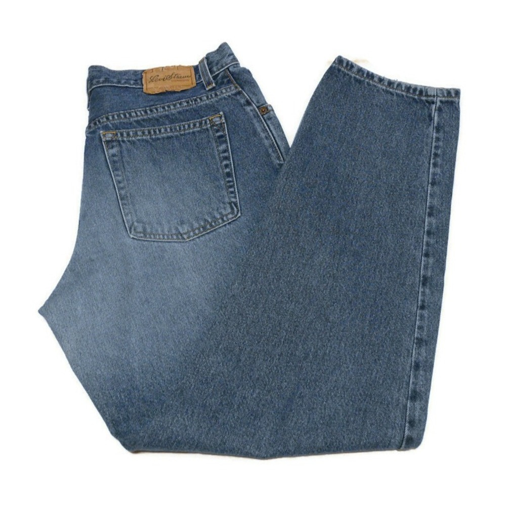 Levi Strauss Signature Jeans Womens 14 Relaxed Fit Blue Cotton Denim High Rise